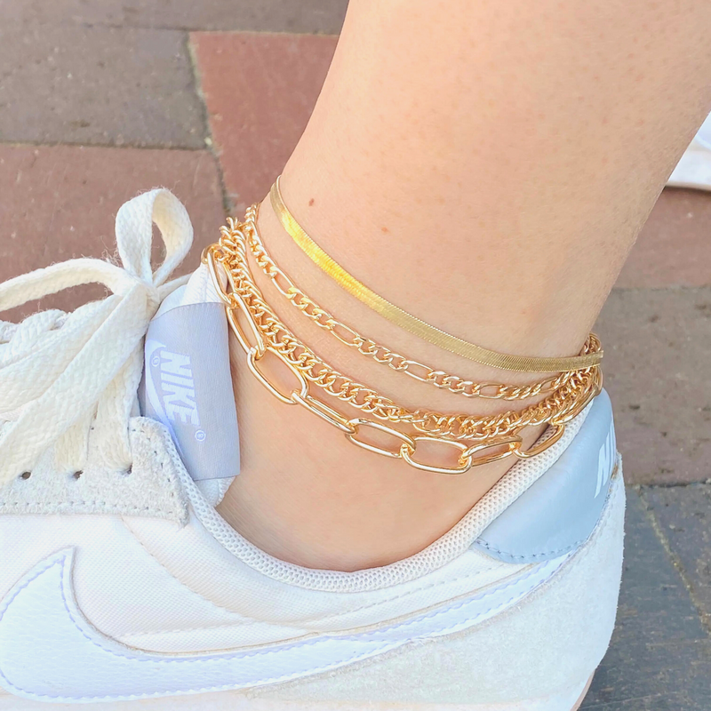 Layered or Not?  18k Gold Plated Anklet