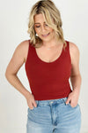 Lifted, Cropped Tank with Built-in Shelf Bra