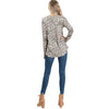 Wild &  Stylish Leopard Print Long Sleeve Tunic With Gold Sequin Detail