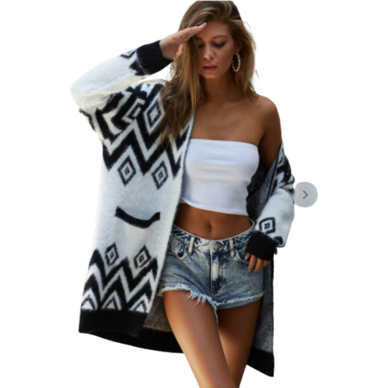Black and White Aztec Sweater
