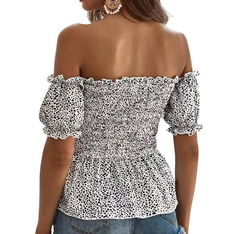 You Have Been Spotted, Dalmatian Off-The-Shoulder Top