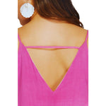 Ombre Dyed Maxi Dress-Hot Pink