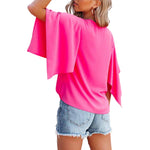 Chic in Pink Slit Sleeve Blouse