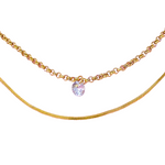 A Drop of Shine, 18k Gold Plated, Stainless Steel Anklet