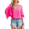 Chic in Pink Slit Sleeve Blouse