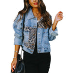The One, Distressed Denim Jacket With Leopard Contrast